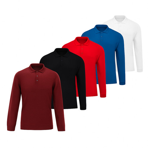 Herren langarm poloshirt 100 - langarm, %
