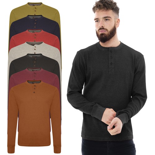 Herren thermo henley pullover - thermo,