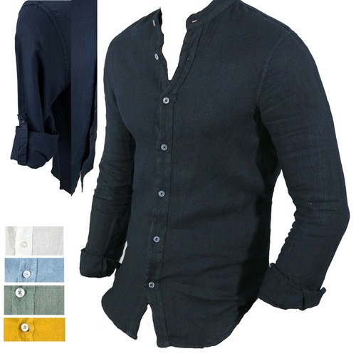 Herren leinen hemd langarm - herren,