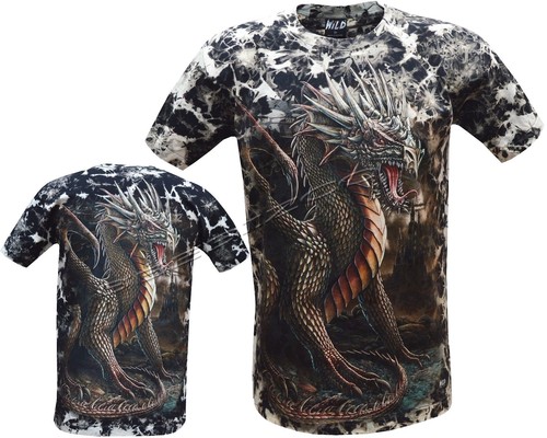 Tie dye shirt dragon - tie,