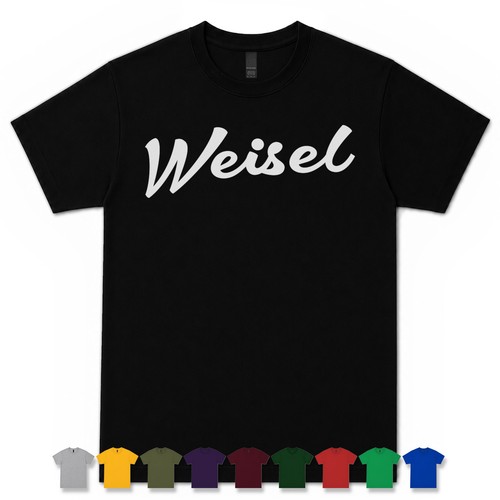 Weisel retro script - script, t-shirt