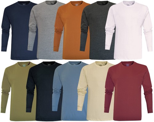 Langarm shirt uni rundhals - langarm,