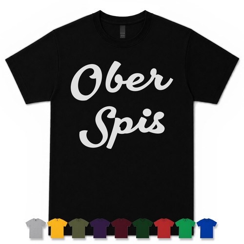 Ober spis retro script shirt - spis, t-shirt