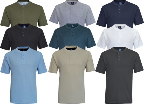 Herren henley shirt - henley, t-shirt
