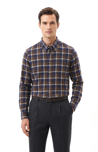 Baumwollflanell hemd regular - hemd,