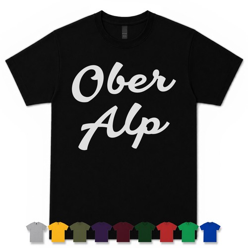 Ober alp retro - alp, script